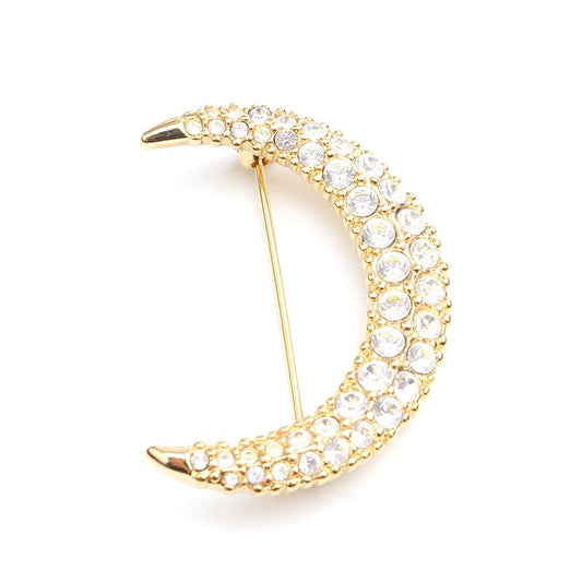 Swarovski Half Moon Crystal Brooch A01234 125308183