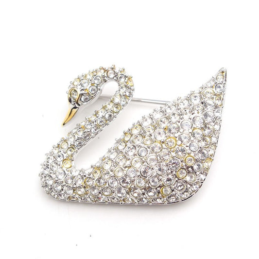 Swarovski Crystal Swan Brooch 12345 125324095