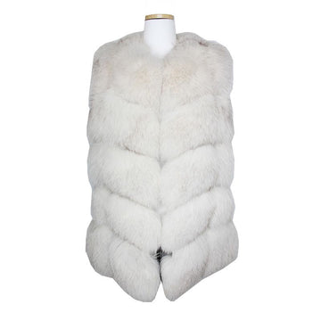 Other Brand Oatmeal Fox Fur Vest 55 66 125331179