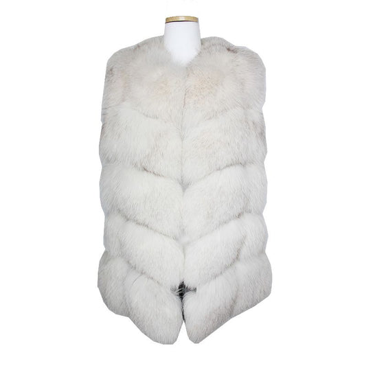 OTHER BRAND Oatmeal Fuchs Pelz Vest 55 66 125331179
