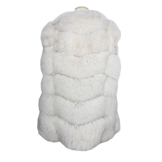 OTHER BRAND Oatmeal Fuchs Pelz Vest 55 66 125331179