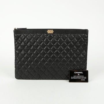 CHANEL A84407 Boy Caviar Large Clutch 125237924