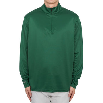 MALBON GOLF ゴルフウェア エバーグリーン メンズ ハーフジップ 長袖 Tシャツ ME0001 EVG 125343227
