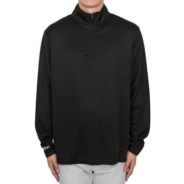 MALBON GOLF Evergreen Herren Halbzip Langarm-T-Shirt BLK ME0001 125343225