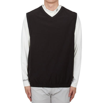 MALBON GOLF エバーグリーン ゴルフウエア メンズ ベスト BLK WHT ME0039 125343266