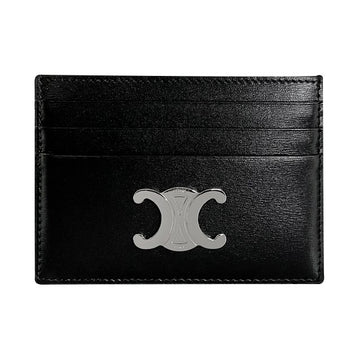 CELINE Metal Triomphe Logo Shiny Kalbsleder Karte Halter Geldbörse 10L833DPV 38NN 125347049