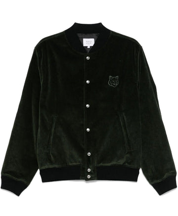 Maison Kitsune Teddy Bomber Jacket Ranger Green P391 125348978