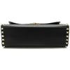 Valentino Black Leather Gold Rockstud Single Handle Small Shoulder Bag 125349156 [P]