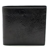 Thom Browne Black Glossy Leather Embossed Icon Bifold Wallet 125349221 [P]