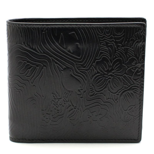 Thom Browne Black Glossy Leather Embossed Icon Wallet 125349221