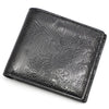 Thom Browne Black Glossy Leather Embossed Icon Bifold Wallet 125349221 [P]