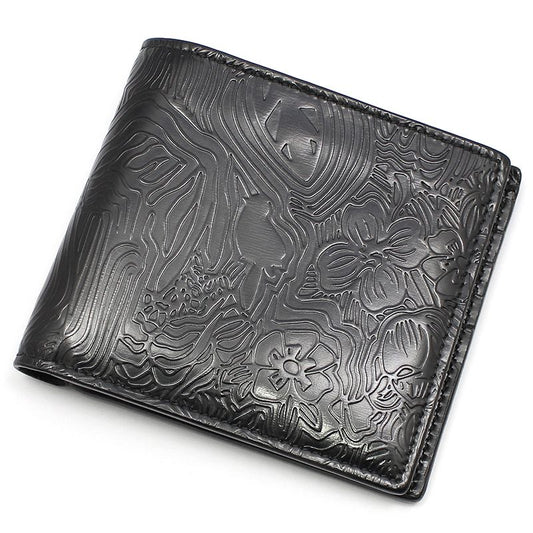 Thom Browne Black Glossy Leather Embossed Icon Wallet 125349221