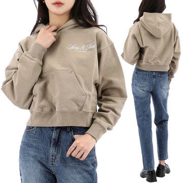 SPORTY & RICH 25SS Vendôme Script Cropped Hoodie ST074516232GY15 125405174