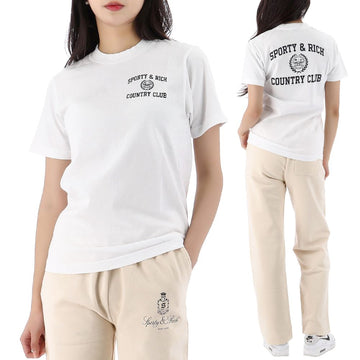 SPORTY & RICH バスティクリスト半袖Tシャツ TO043516218WH01 125406111