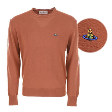 VIVIENNE WESTWOOD Runder Wollpullover mit gesticktem Logo 155486938