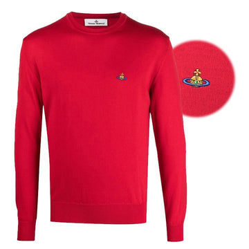 Vivienne Westwood Round Wool Knit with Embroidered Logo 156826391