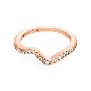 Pandora Sparkling Wave Rose Ring 53386812