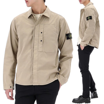 Stone Island 25SS Wappen Patch Cotton Twill Shirt Jacket K1S151200033 S0010 V009A 125467227