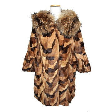 OTHER BRAND Ele Moi Multi-Braun Minks Kurzmantel 44 55 125516674
