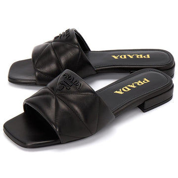 Prada Logo Quilted Slippers Sandals 34621368