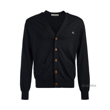 Vivienne Westwood Men's V-Neck Cardigan with ORB Logo 105802579