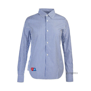 COMME DES GARCONS ストライプシャツ P1B025 ブルー ホワイト ストライプ 001 55607266