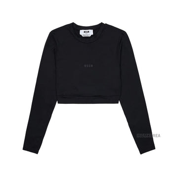 MSGM Damen Langarm Crop-Top 3441MDM183 237279 99 73227285