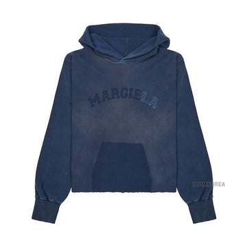 MAISON MARGIELA Damen Logo Vintage Baumwolle Crop Hoodie 74230946