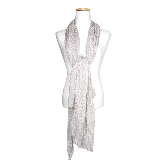 Armani Collezioni Light Grey Polka Dot Stole Scarf 192*83 125614370