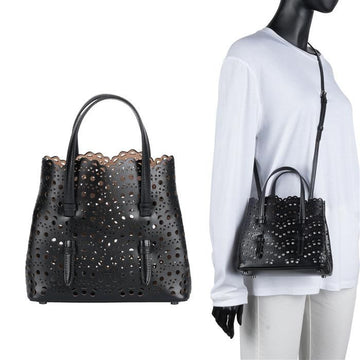 ALAIA ビエン ウェーブ ラックス スモール トートバッグ C0A44 999 125680520