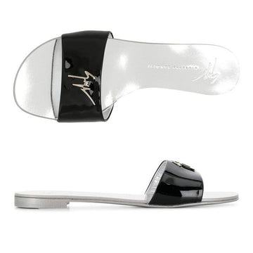 GIUSEPPE ZANOTTI Silbernes Logo Sandalen E800003 012 159174721 [P]