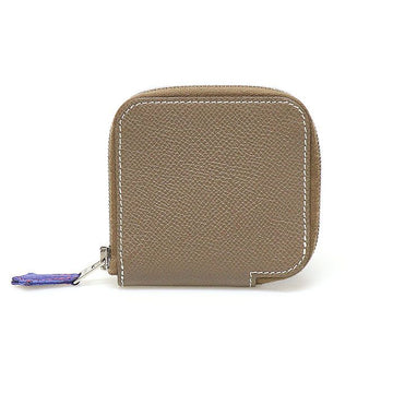 HERMES エトフ アプソン レザー アジャブ シルクイン チェンジ パース コイン財布 O刻印 EP92765HE 125700886