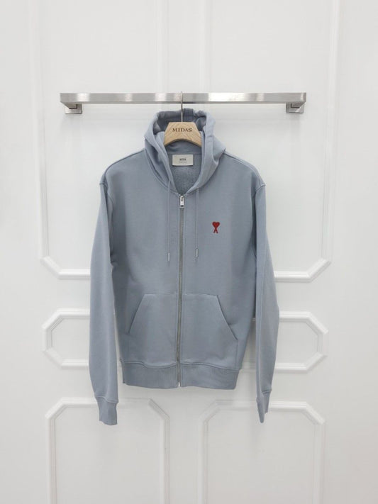 AMI Small Heart Zip-Up Hoodie 24FW 114304542