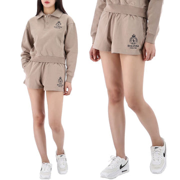 SPORTY & RICH 25SS Krone Stickerei Disco Shorts SH037512202BE05 125704723