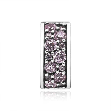 PANDORA ピンク シャイニング エレガンス スペーサ クリップ シルバー チャーム 791817PCZ 33591945
