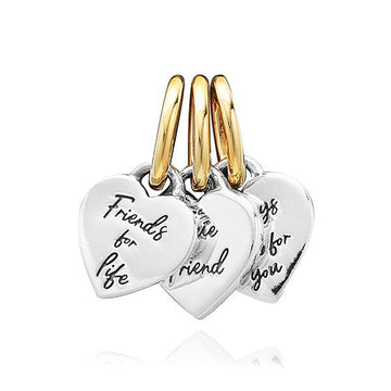 Pandora Sprititble Friendship Two-Tone Shine Triple Pendant and Dangle Charm 762722C00 71928481