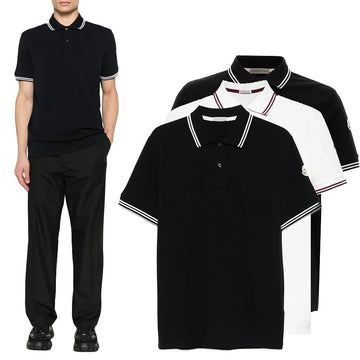 MONCLER Gestreiftes Trim Polo-Shirt 8A00007 125645678