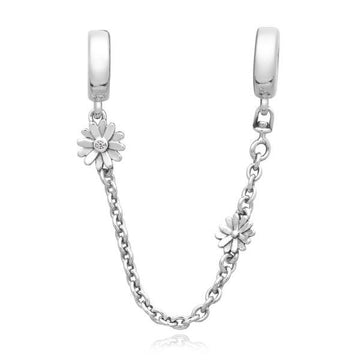 PANDORA Daisy Flower Safety Chain Silber Charm 798764C01 34328575