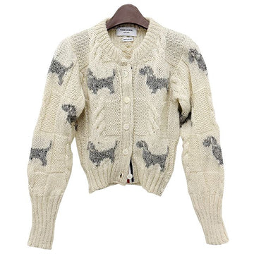 THOM BROWNE チェックドネガルヘクターカーディガンホワイト stamp: FKC542A Y1506 100 125832090