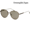 ZEGNA Sonnenbrille EZ0227D 38E Rund Bronze Metall High-End Asiatische Passform Braune Tönung 125835620 [P]