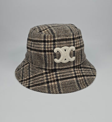 CELINE Tropéa Karo Woll-Bucket-Hat M 58 125843240