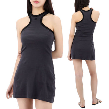 Courreges Contrast Scuba Mini Dress DENIM BLACK 125JRO577JS0203 125857105