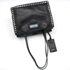 PRADA 1BG121 ブラック カーフ レザー エチケット シルバースタッズ ショルダーバッグ 125859708 [P]