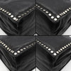PRADA 1BG121 ブラック カーフ レザー エチケット シルバースタッズ ショルダーバッグ 125859708 [P]