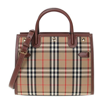 Burberry Small Vintage Check Two Handle Title Bag 8025274 1 78989016