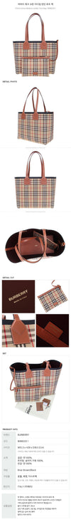 Burberry Checked Cotton Medium London Tote Bag stamp: 8066223 1 48940209 [P]
