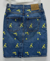 Gucci Floral Embroidered Denim Skirt 26 126228369 [P]