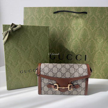 Gucci Horsebit 1955 Mini Bag Beige Ebony Brown 699296 92TCG 8563 126284507