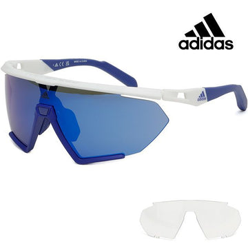 ADIDAS Sportsonnenbrille Goggle Blau Spiegel Angeln Fahren Fahrrad Tag und Nacht SP0071 24X 126396498
