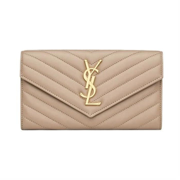 SAINT LAURENT Cassandre Matelassé Large Flap Wallet 372264AAA441722 126402997